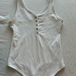 White Abercrombie and Fitch body suit